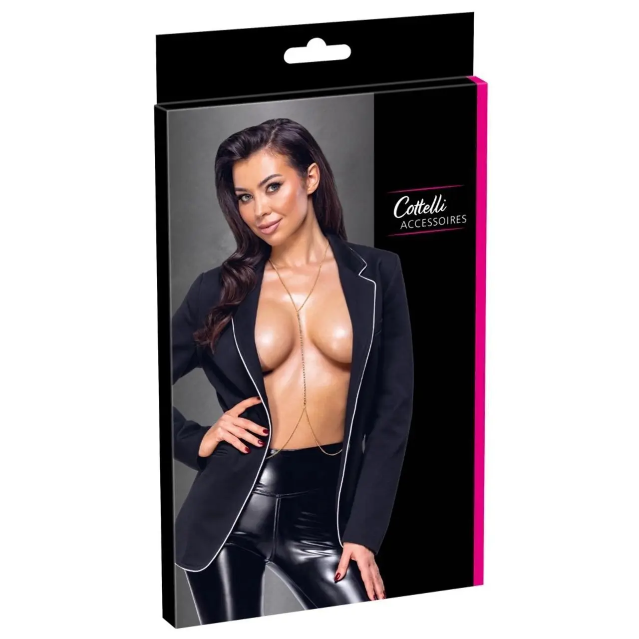 Cottelli Body Chain Gold - Złoty łańcuszek ozdobny do ciała z regulacją