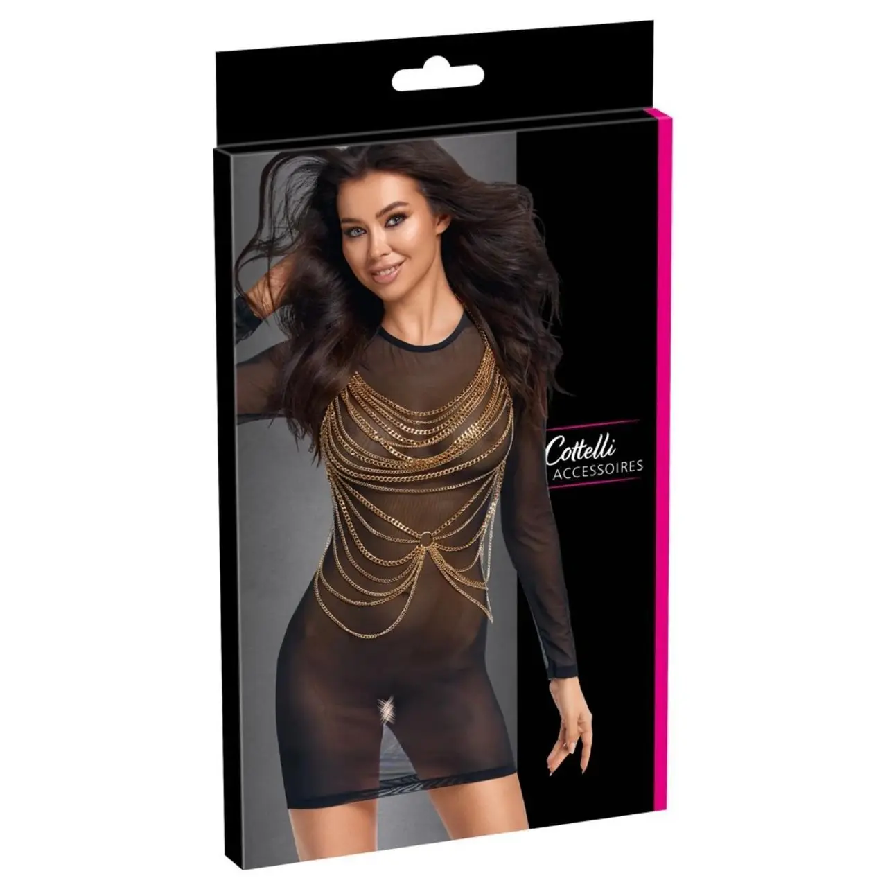 Cottelli Body Chain złoty - elegancka ozdoba na ciało, regulowana