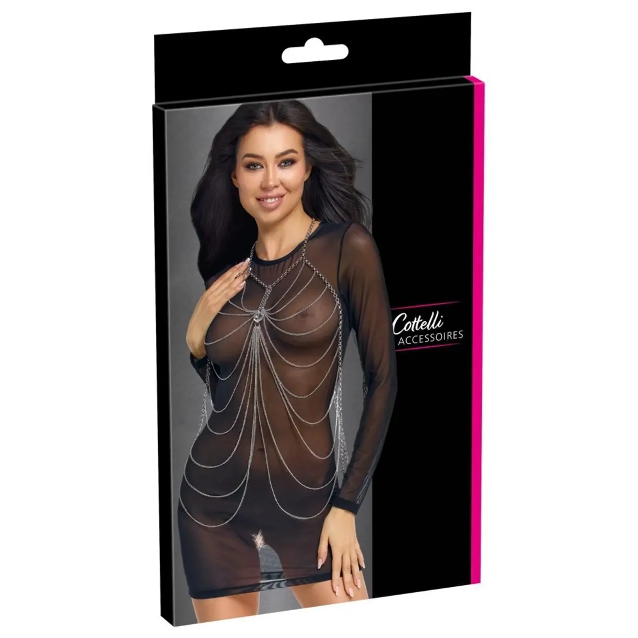 Cottelli ACCESSOIRES - srebrny naszyjnik na ciało