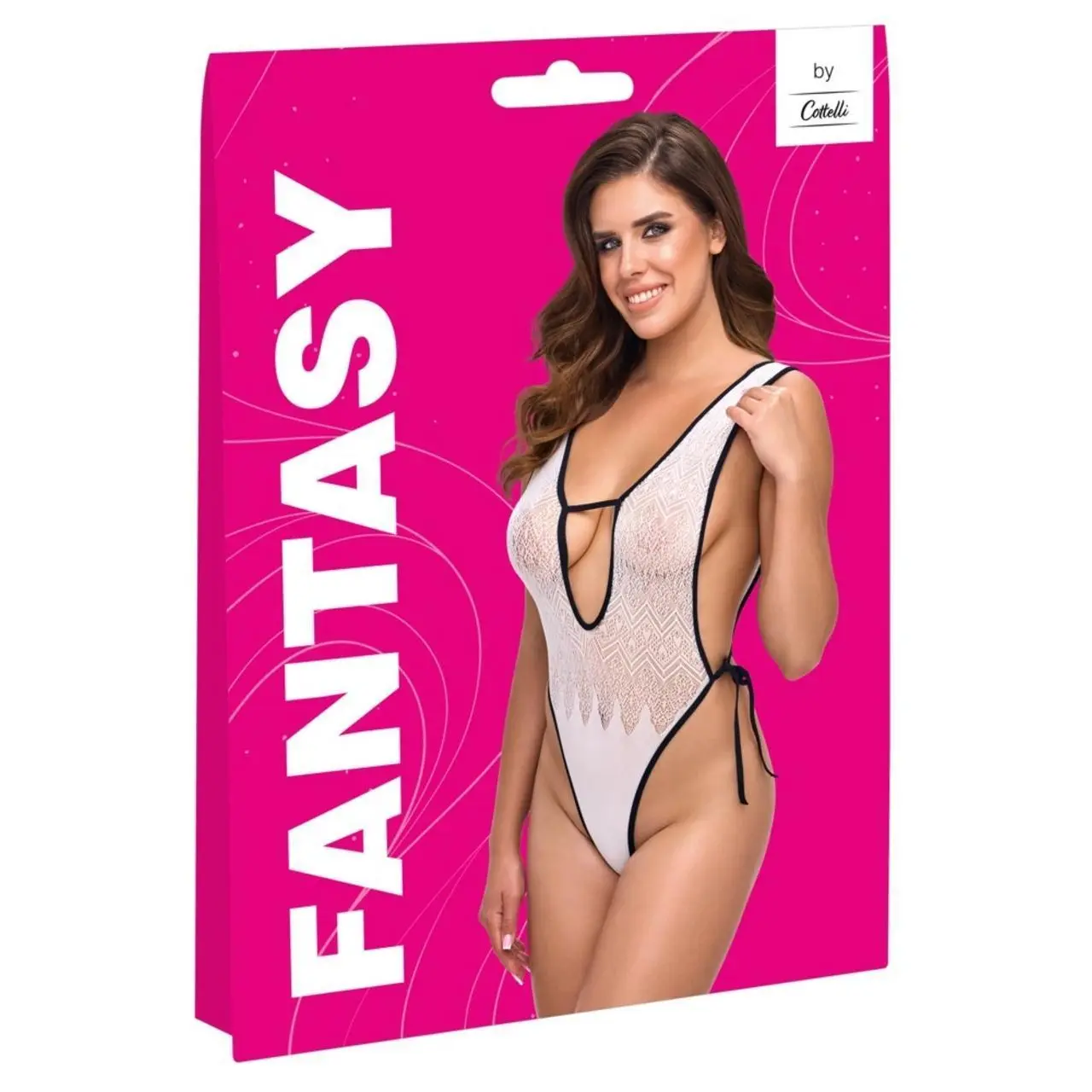 Cottelli Collection Body Fantasy White z ombre i regulacją bokow S-L