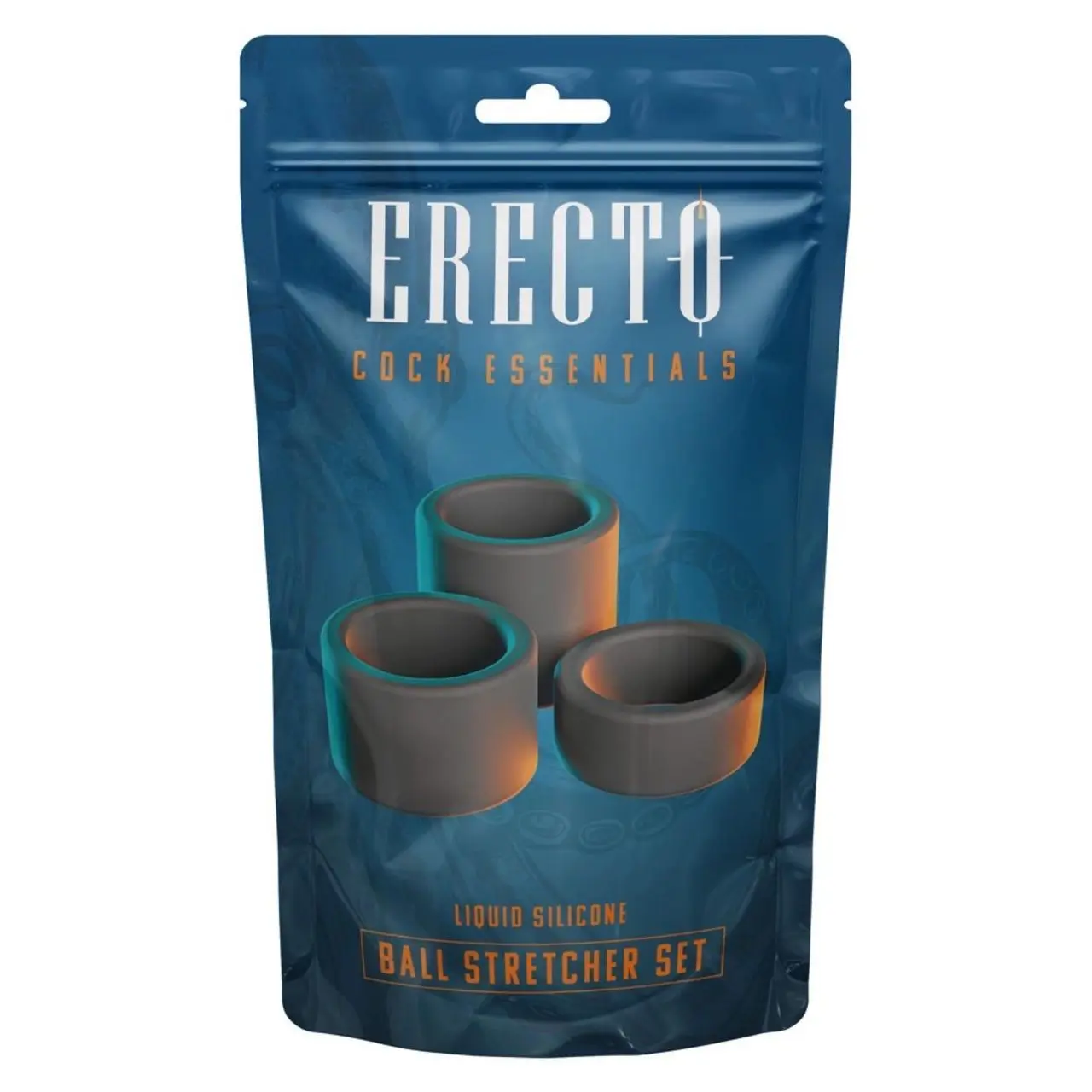 Erecto Zestaw Trzech Pierścieni Rozciągających z Silikonu - 2/3/4 cm