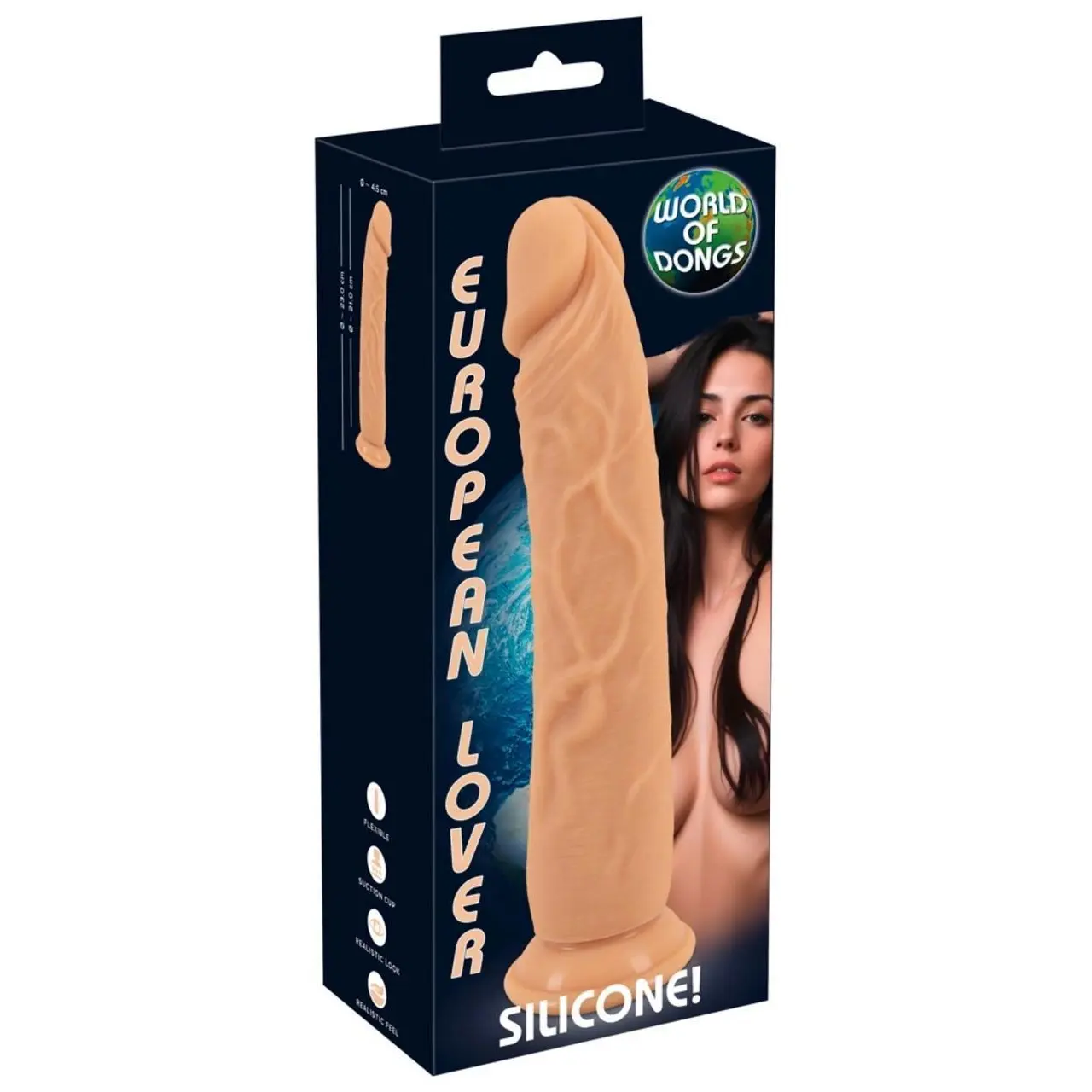 You2Toys European Lover Silicone model z przyssawką 23 cm czarny