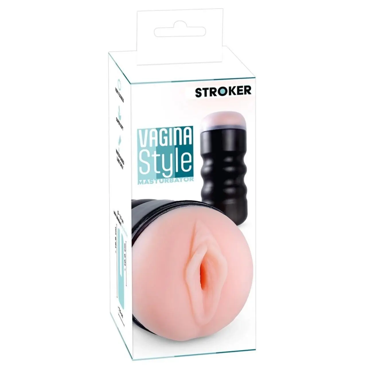 Stroker Vagina Style - kompaktowa maszyna intymna z anatomiczną teksturą, 16,8 cm