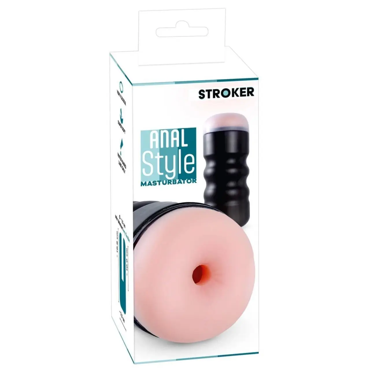 Stroker Anal Style - maszyna intymna z teksturą tunelu, 16,8 cm