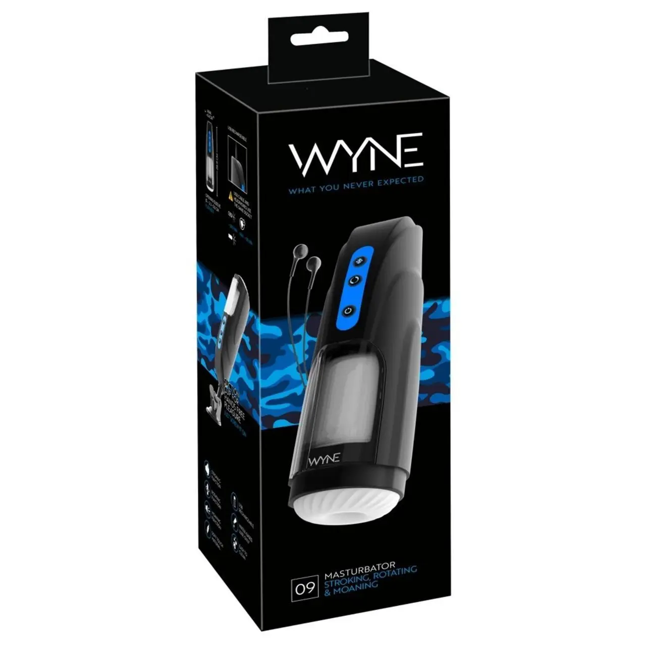 WYNE Model 09 Automatyczna Maszyna Intymna z Rotacją i Dźwiękiem, 28,9 cm