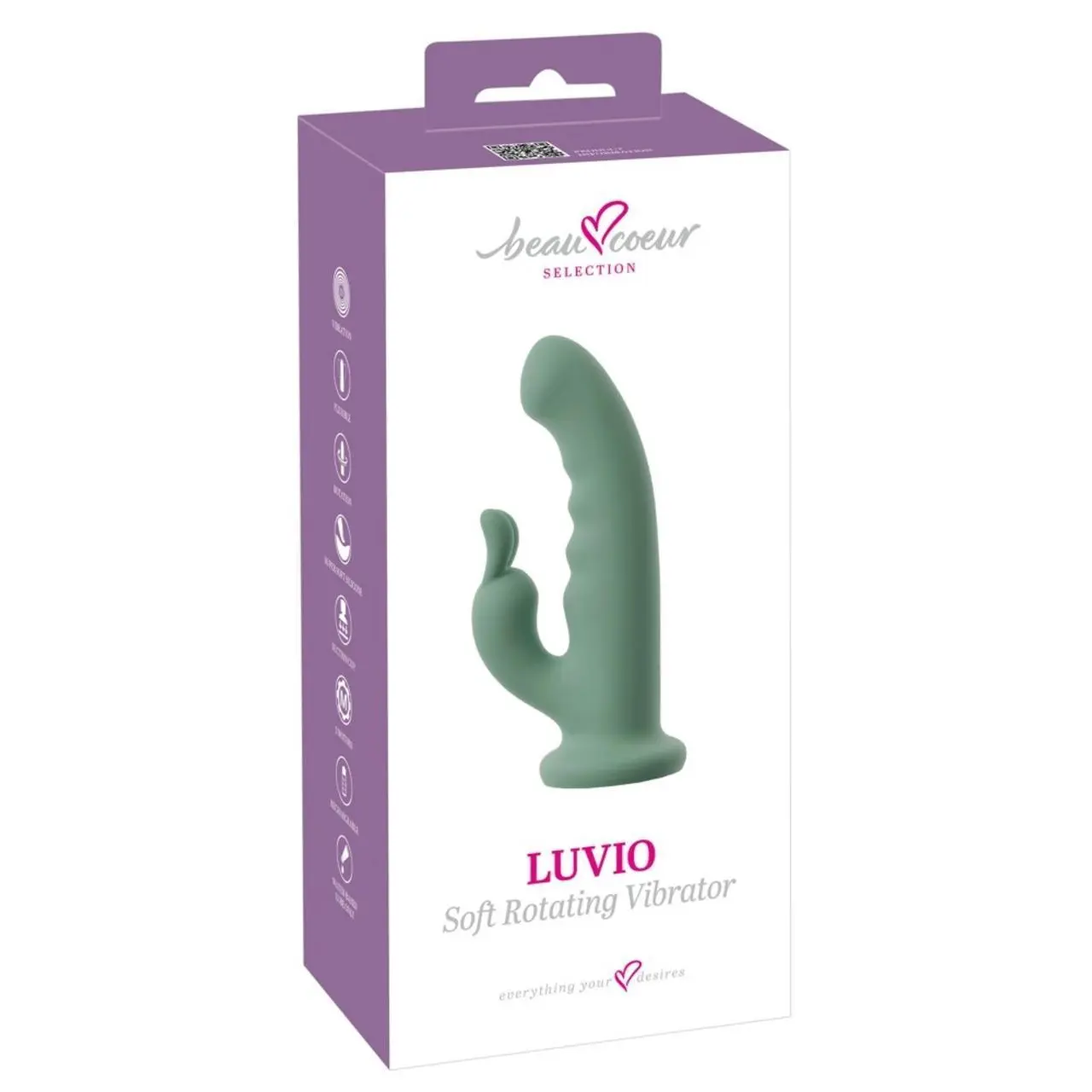 beau coeur Luvio Rotating Soft - wibrujący model z obrotową głowicą, silikon, 19,3 cm