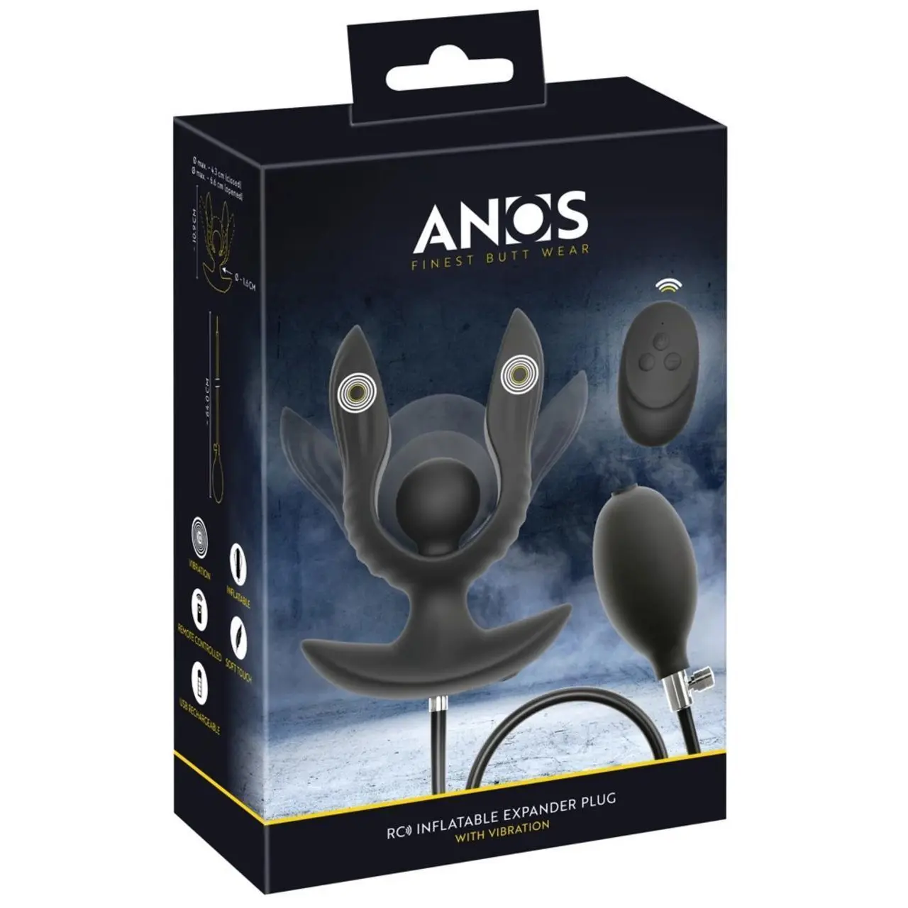 ANOS RC Inflatable Expander Plug - model z funkcją wibracji i pompką