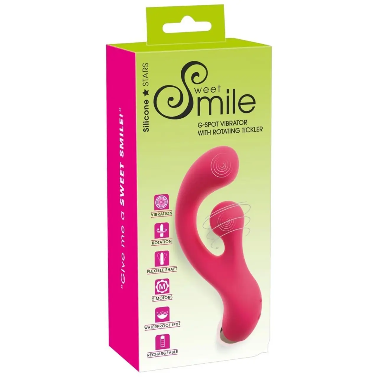 Sweet Smile G-Spot Vibrator z rotacją i podwojną mocą, fioletowy 18 cm
