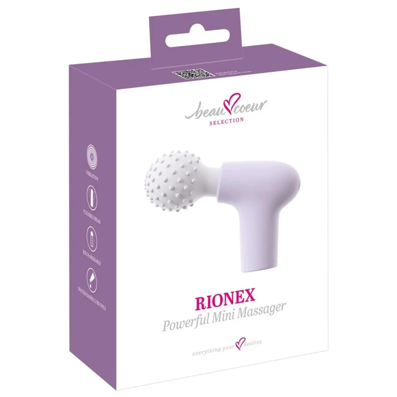 beau coeur RIONEX Mini - kompaktowy masażer punktowy USB, silikonowy