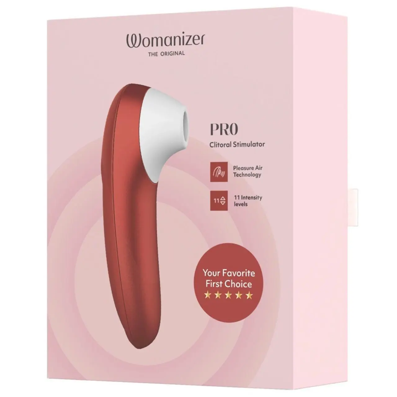 Womanizer Pro Red - Model z 11 trybami i technologią powietrzną
