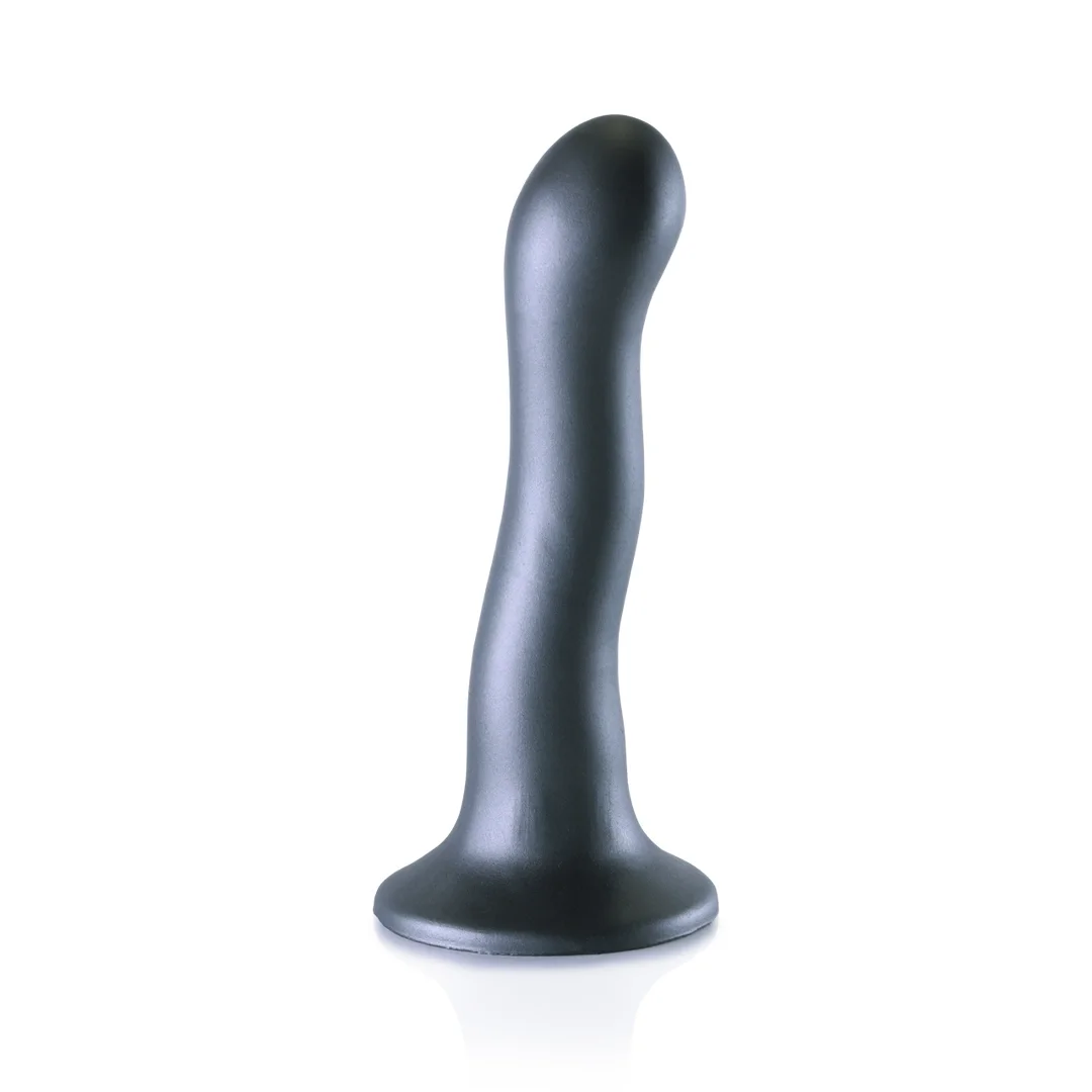 Ouch! Curvy G-Spot silikonowy model ultra miękki 17 cm metaliczny