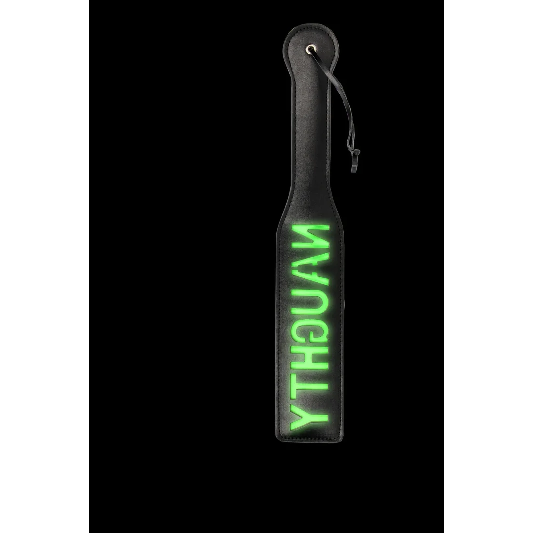 Ouch! Glow in the Dark - fluorescencyjne wiosło z napisem NAUGHTY