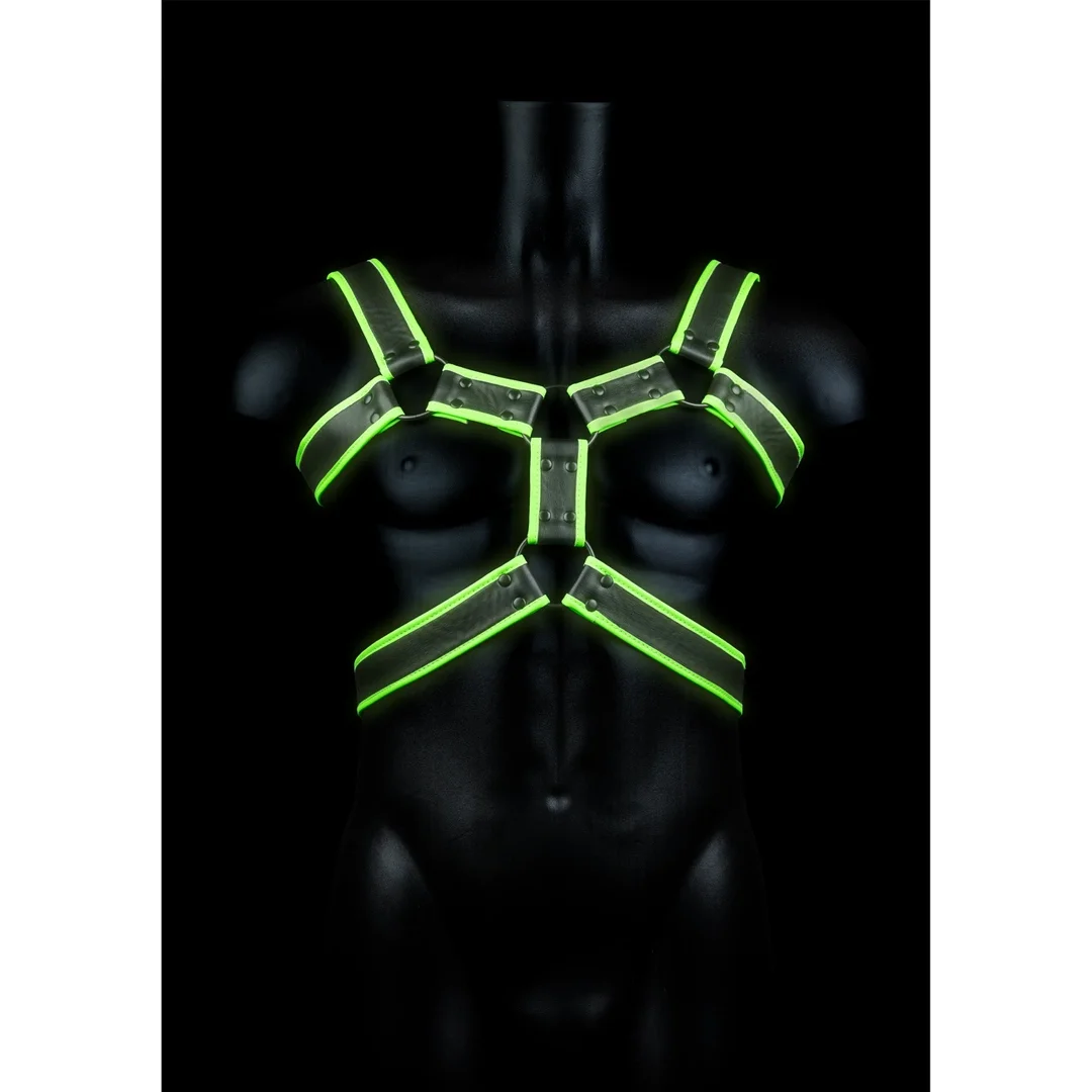 Ouch! Glow in the Dark kamizelka świecąca L/XL, regulowana uprząż