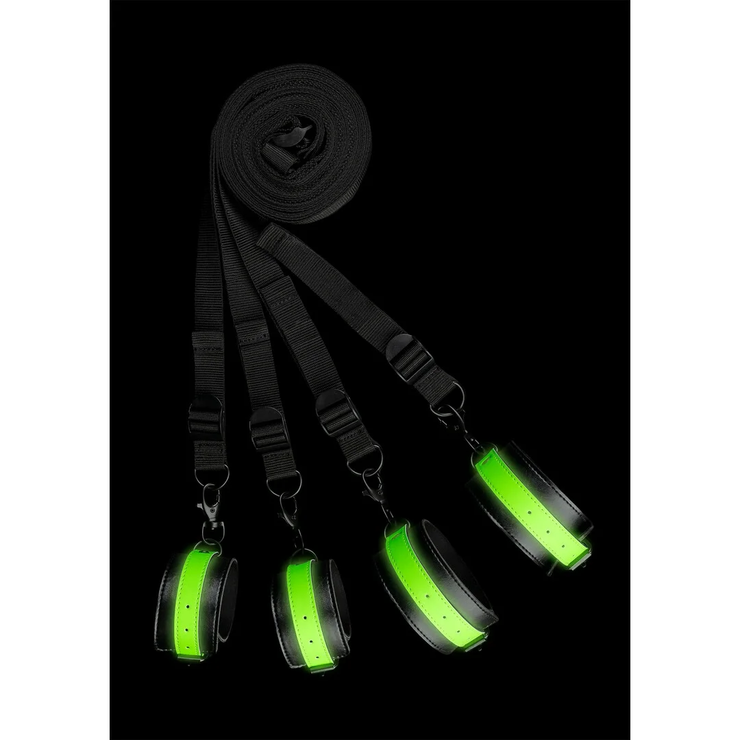 Ouch! Glow in the Dark - zestaw mocowań do łożka fluorescencyjny