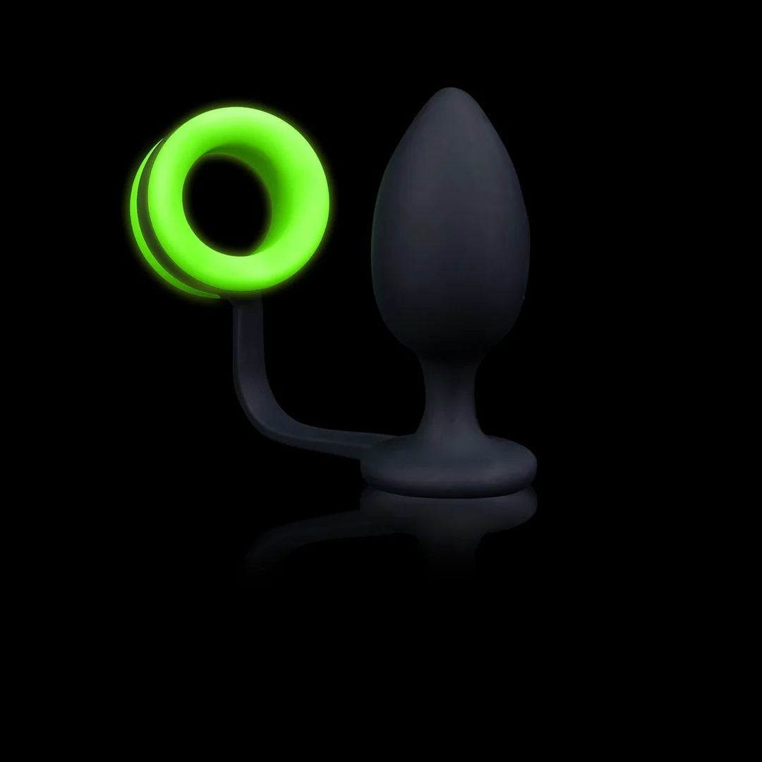 Ouch! Glow in the Dark - zestaw z pierścieniem i korkiem, świecący