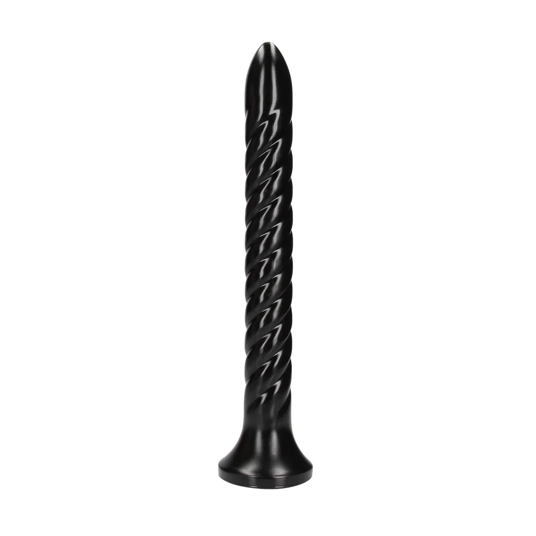 Ouch! Model Anal Snake 30 cm drobno prążkowany - elastyczny z przyssawką