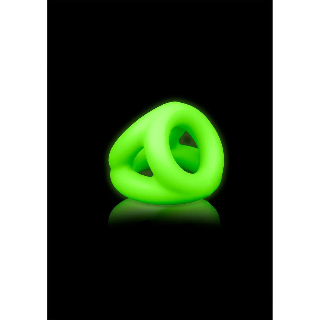 Ouch! Pierścień silikonowy Glow in the Dark, fluorescencyjny zielony