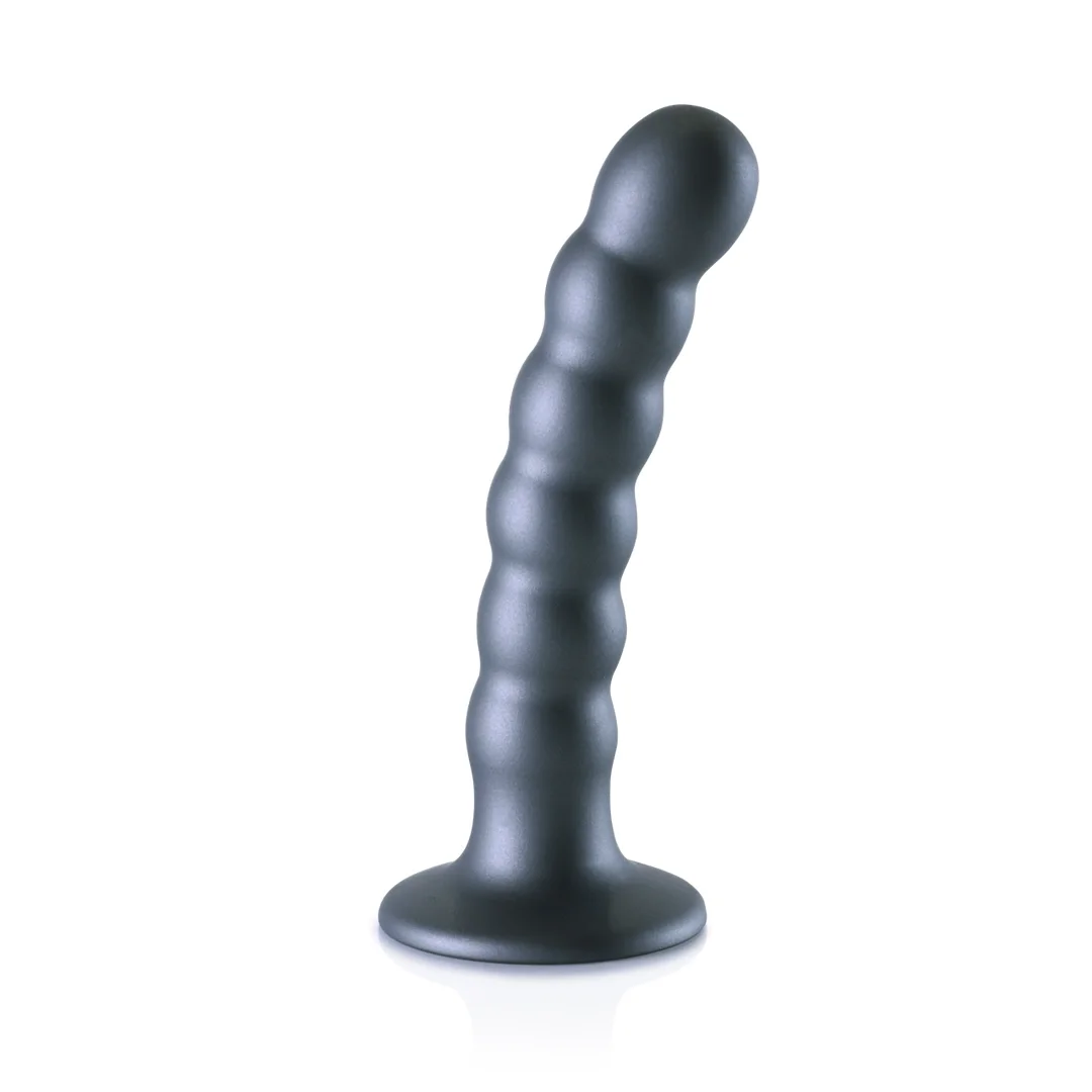 Ouch! silikonowy aplikator intymny z koralikami 13 cm z przyssawką