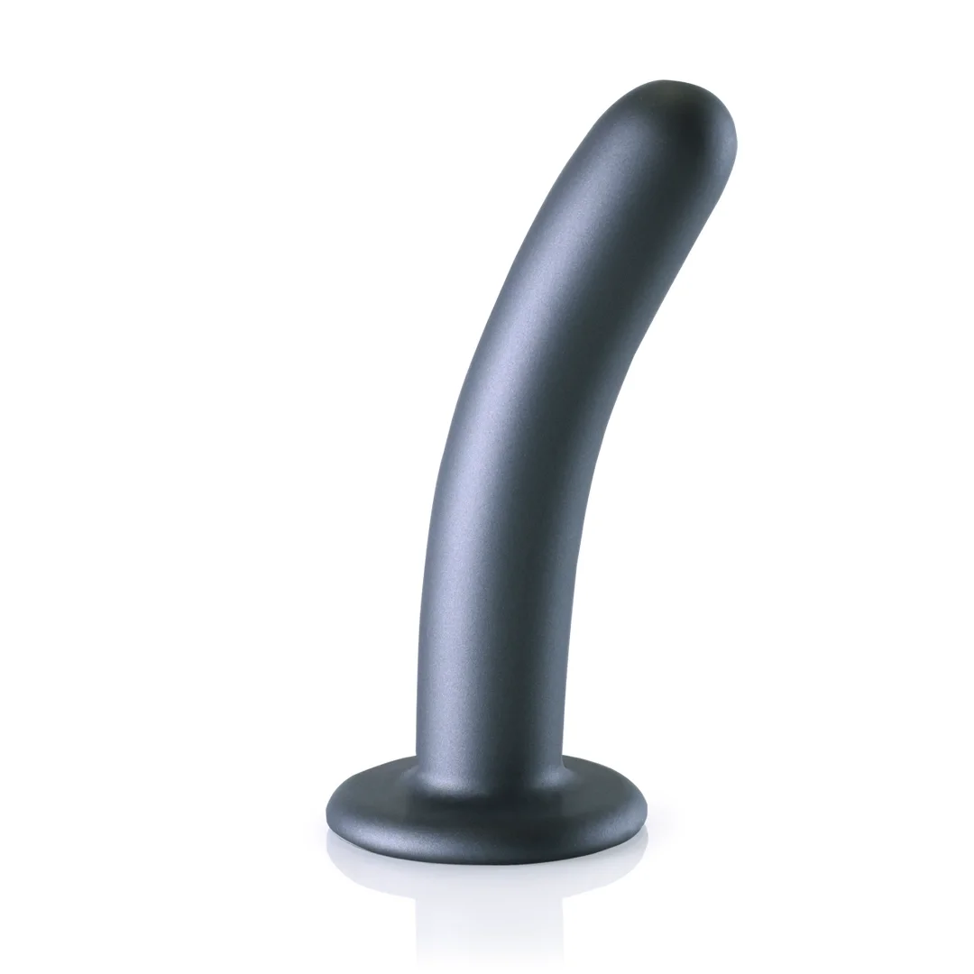 Ouch! Smooth Silicone Model 14,5 cm z przyssawką, metaliczny kolor