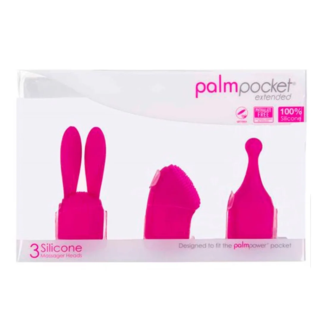 PalmPower PalmPocket Extended - Zestaw 3 silikonowych końcowek do masażera