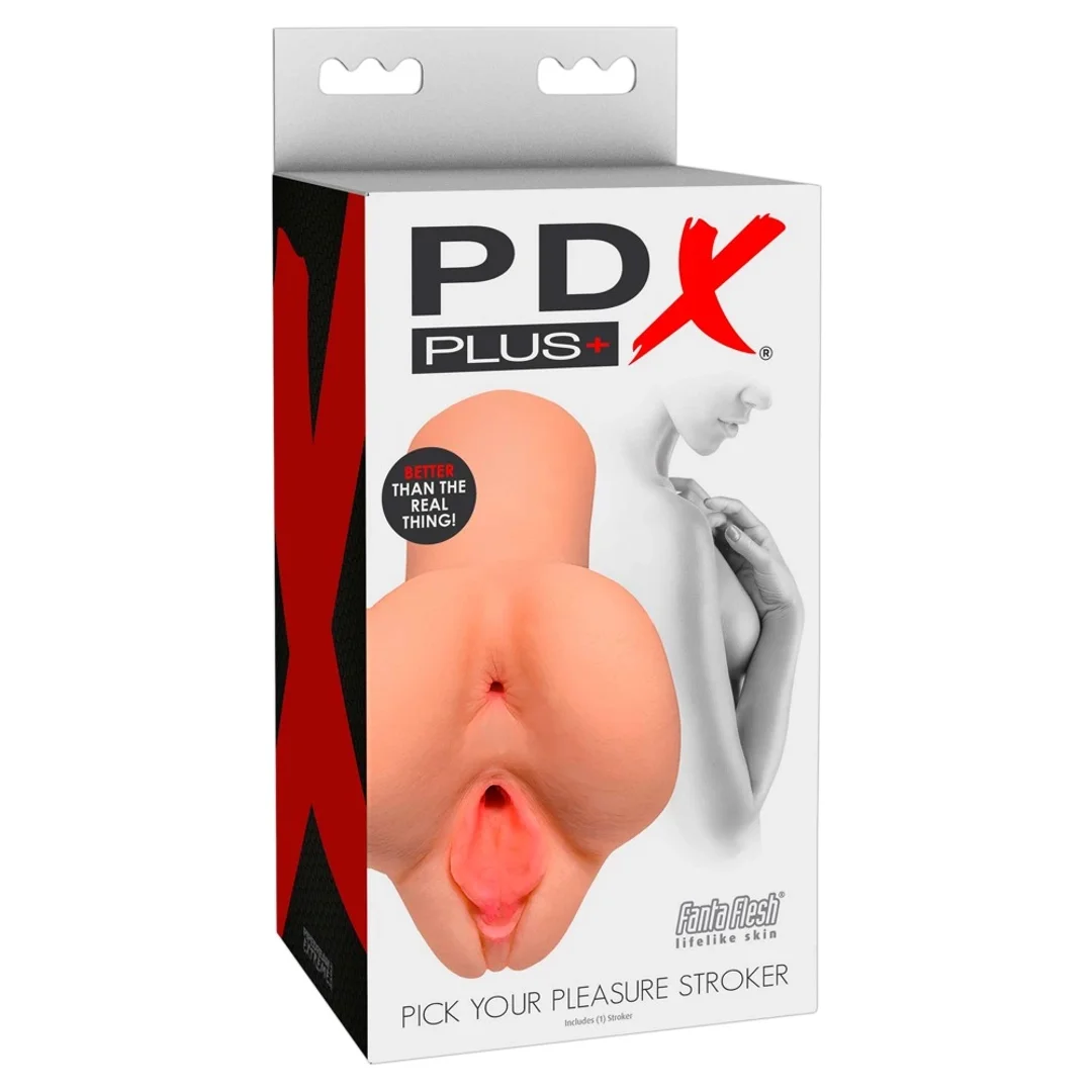 PDX Plus Fanta Flesh - model intymny dwukanałowy cielisty 16,5 cm