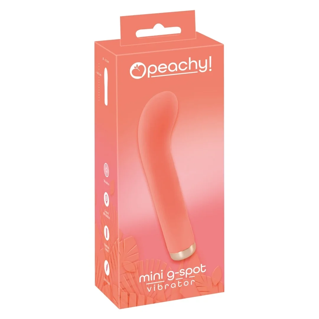 Peachy Mini G-Spot Wibrator USB, silikonowy, pomarańczowy, 16,5 cm