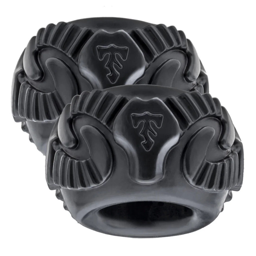 Perfect Fit Ram Ring dwupak - stylowy pierścień z mieszanki PF Blend, czarny