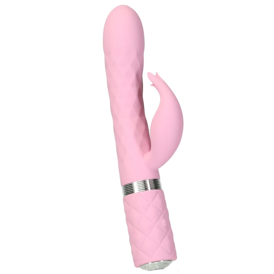 Pillow Talk Lively Pink - dwusilnikowy masażer z obrotowym trzonem