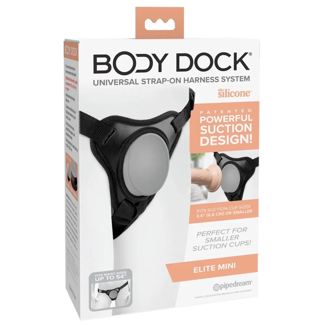 Pipedream Body Dock Elite Mini - Uprząż z regulacją, płyta dokująca 6,6 cm
