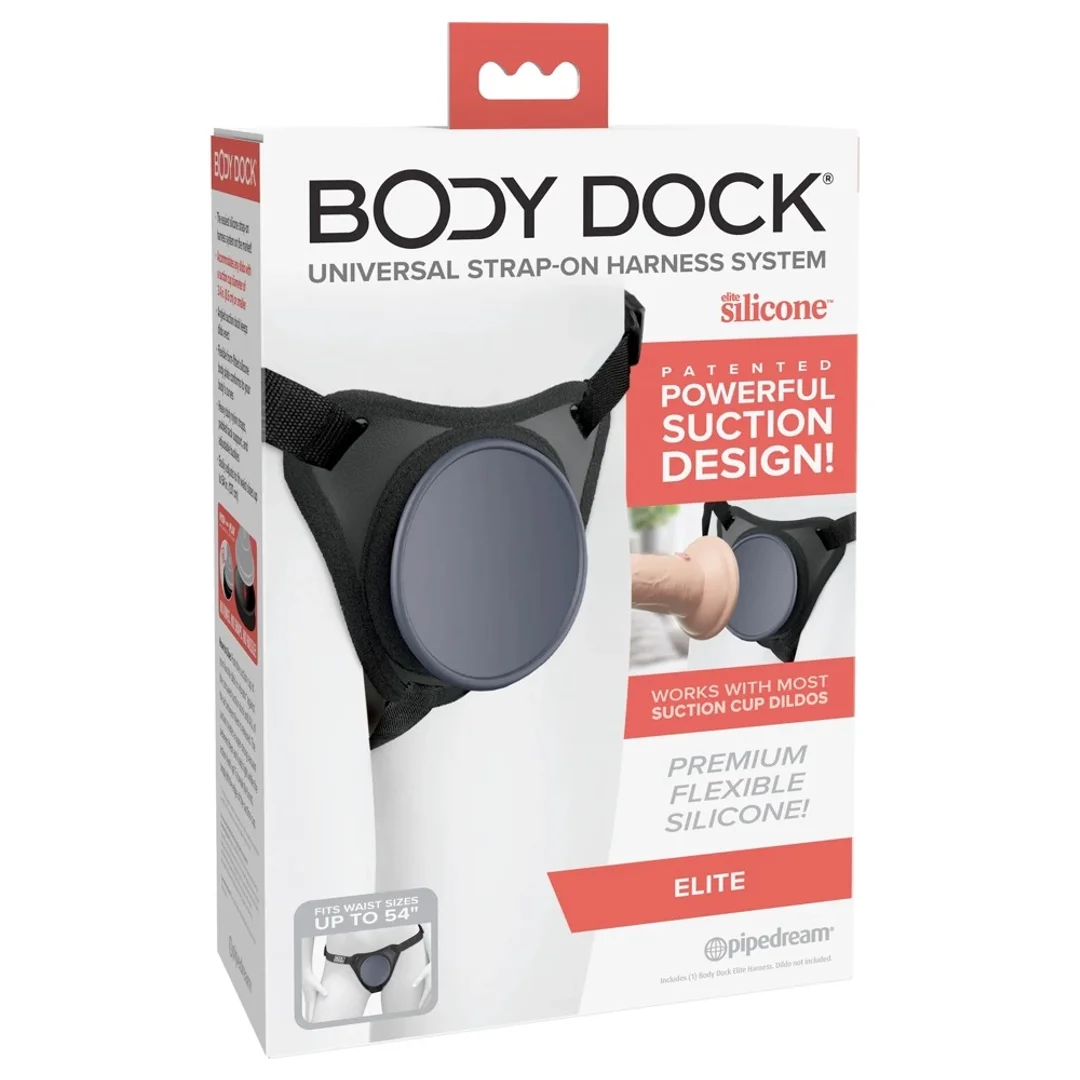 Pipedream Body Dock Elite regulowana uprząż z silikonową płytą 8,6 cm