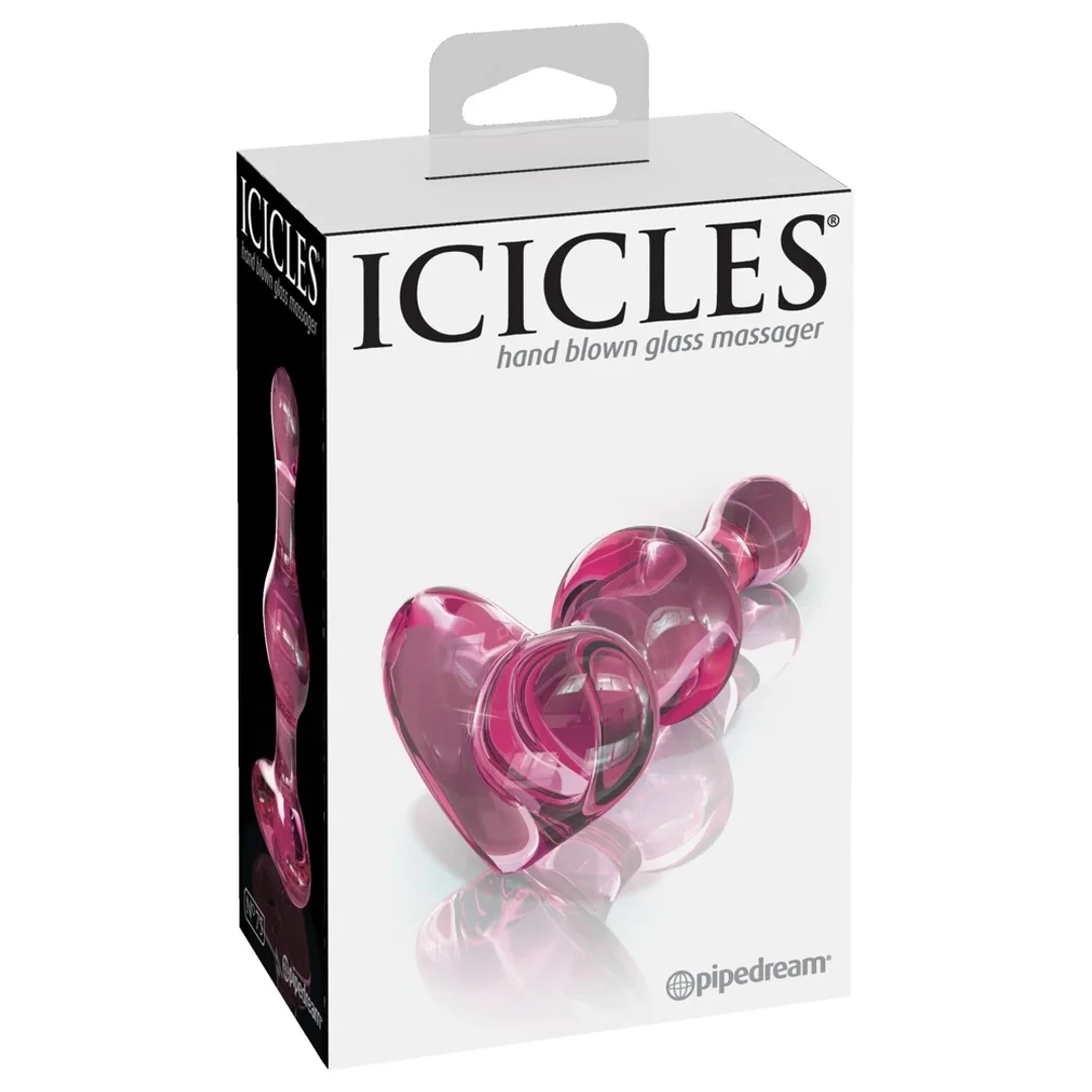 Pipedream Icicles 24 - szklany korek do masażu kulkowy 9,5 cm