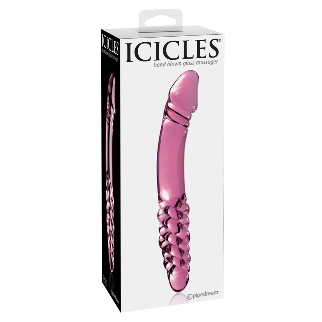 Pipedream Icicles model 24 - szklany masażer dwustronny 23 cm