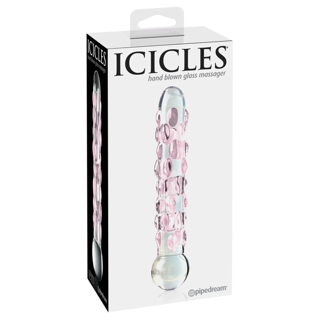 Pipedream Icicles model 24 szklany masażer z wypustkami 17,8 cm