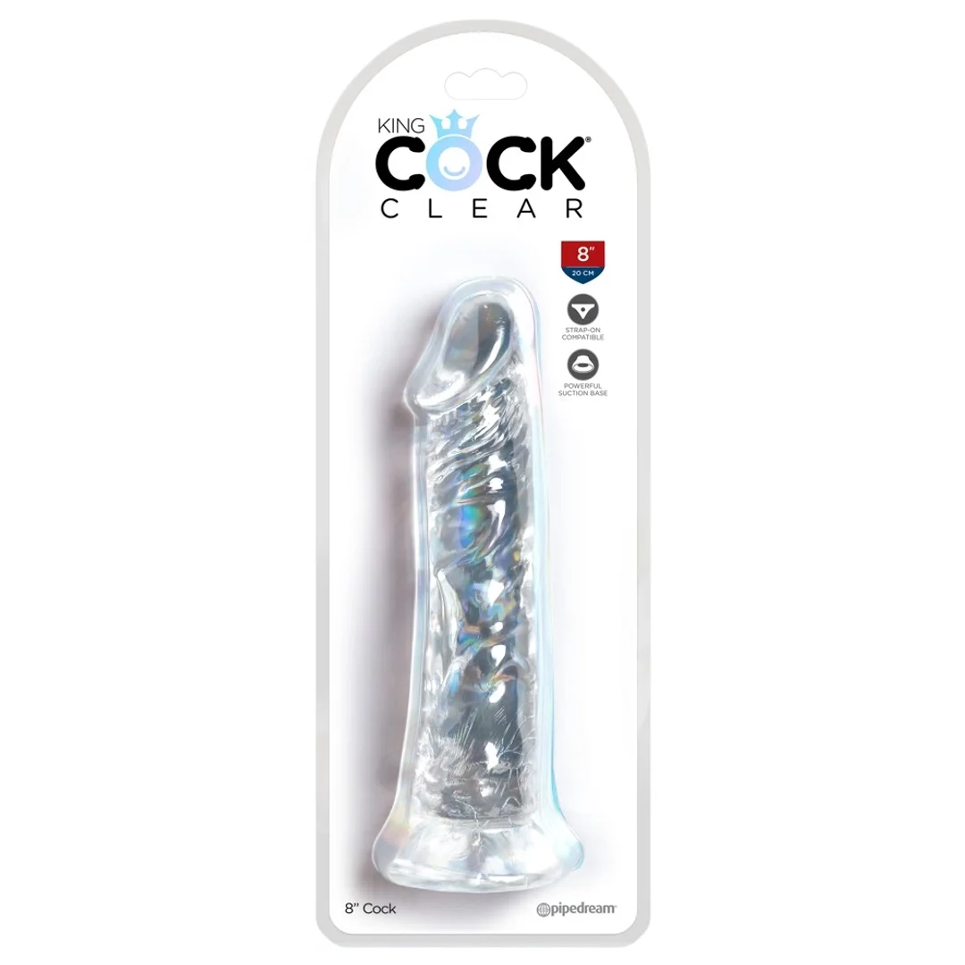 Pipedream King Cock Clear 20 cm - Przezroczysty model z przyssawką
