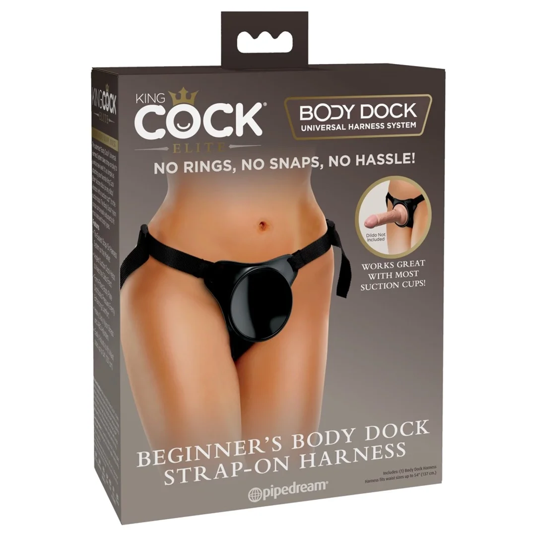 Pipedream King Cock Elite Body Dock uprząż uniwersalna czarna 61-137 cm