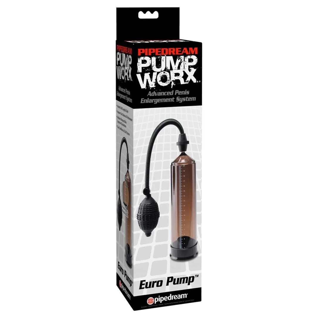 Pipedream Pump Worx Euro Pump czarna, system prożniowy 23,5 cm