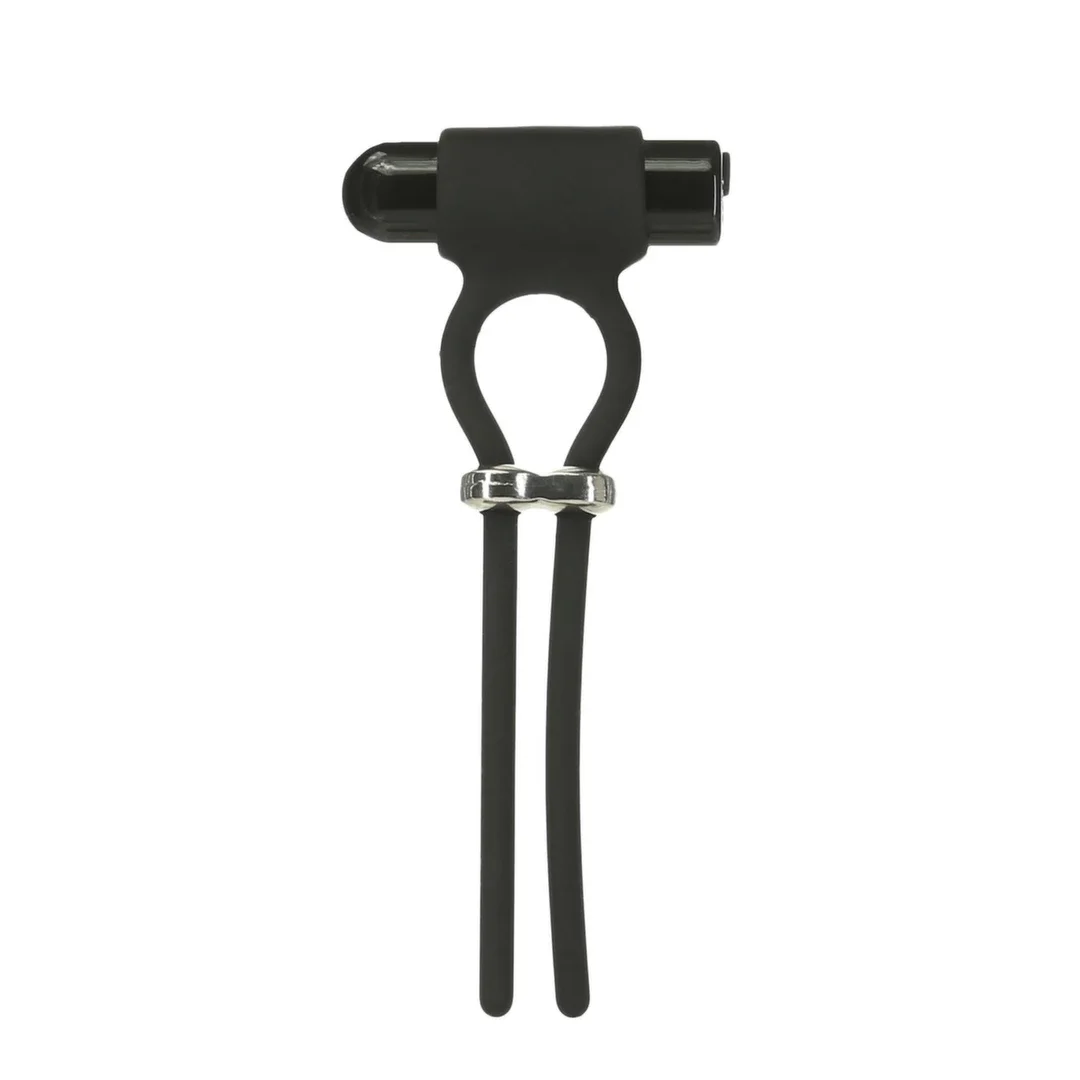PowerBullet Bolo Czarny - Regulowany Pierścień Wibrujący USB, 9 Trybow