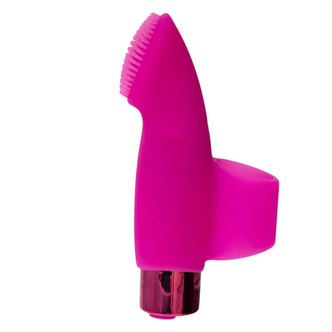 PowerBullet Naughty Nubbies Pink - silikonowy masażer palcowy, ładowalny