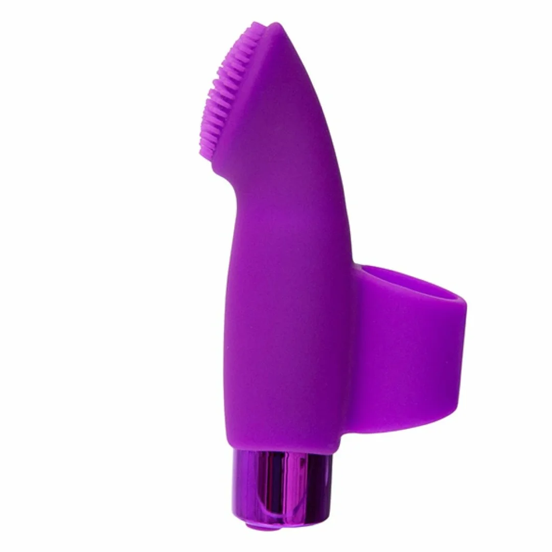 PowerBullet Naughty Nubbies Purple - silikonowy masażer na palec USB