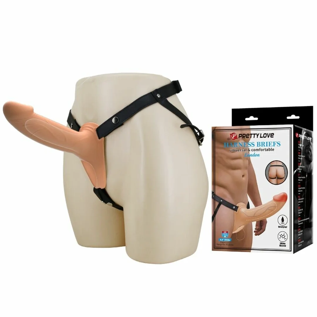 Pretty Love Landon Light-Skin - Wibrujący system intymny z paskami, 18 cm