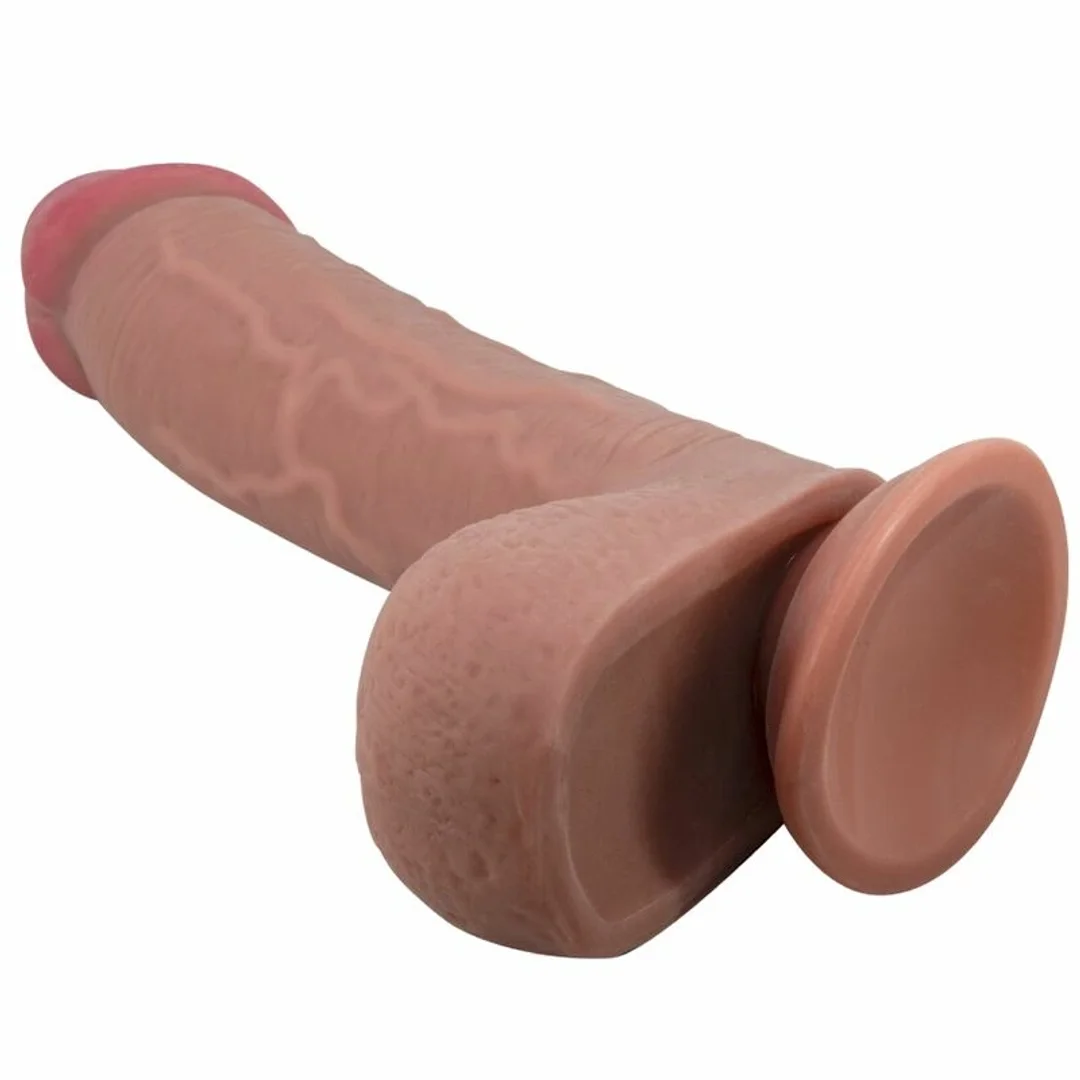 Pretty Love Sliding Skin model brązowy 23,4 cm - ruchoma powierzchnia, przyssawka