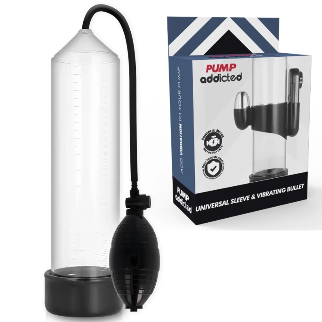 Pump Addicted RX3 Transparent - pompa prożniowa z wibracją 23cm ABS
