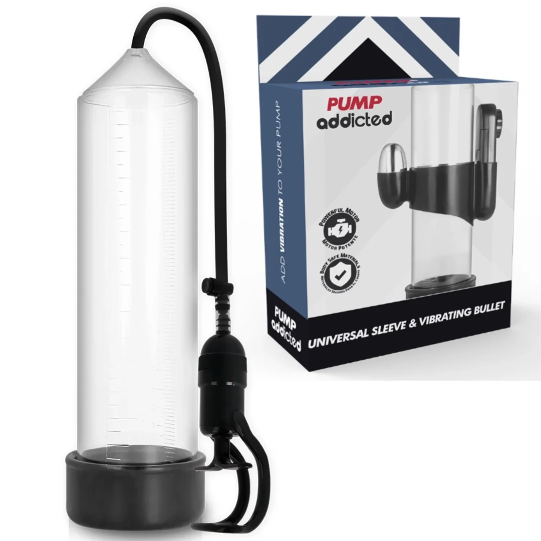 Pump Addicted RX5 przezroczysty system prożniowy z wibracją 23 cm