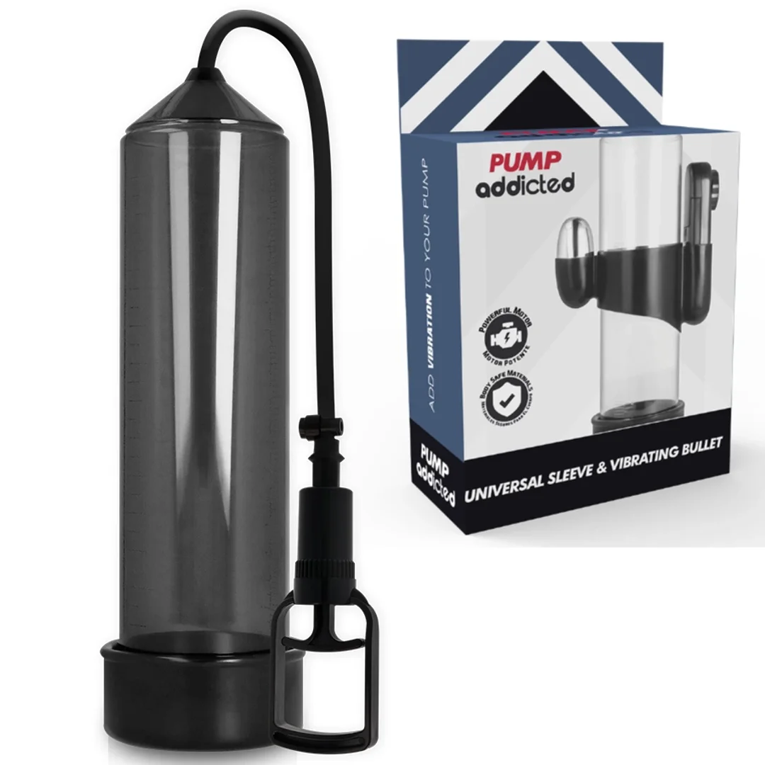 Pump Addicted RX7 Czarna Pompa Prożniowa z Funkcją Wibracji 24cm