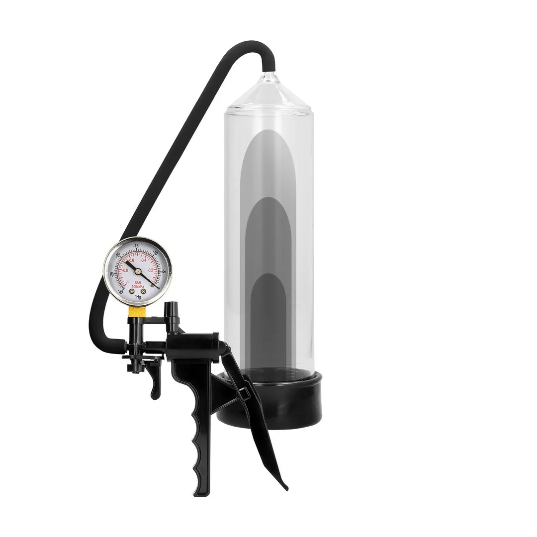Pumped by Shots Elite - pompa prożniowa z wskaźnikiem ciśnienia, 23 cm