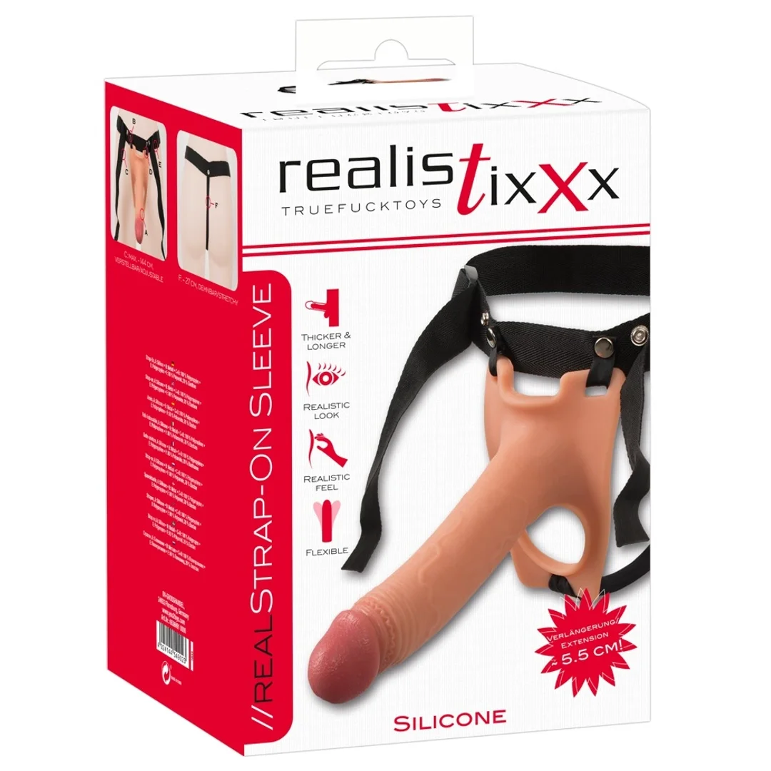Realistixxx Uprząż Strap-On 19,5 cm z anatomiczną tuleją, regulacja