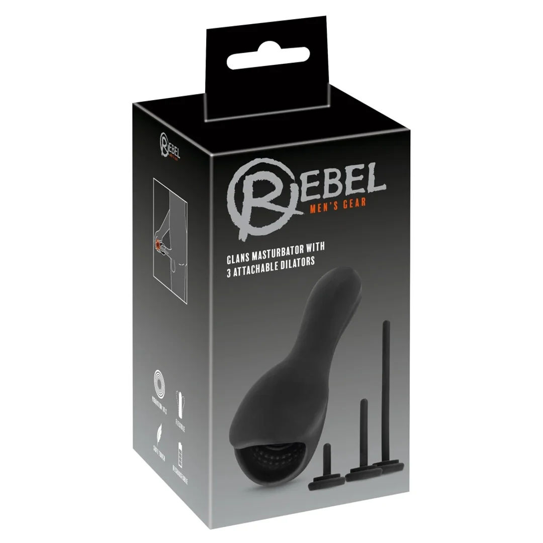 Rebel Model Intymny Czarny 10 Trybow + 3 Wkładki Rozszerzające