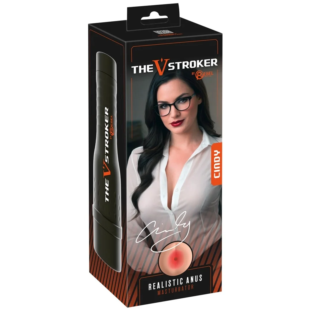 Rebel V-Stroker Cindy - kompaktowa maszyna intymna, anatomiczny kształt, 26,5 cm