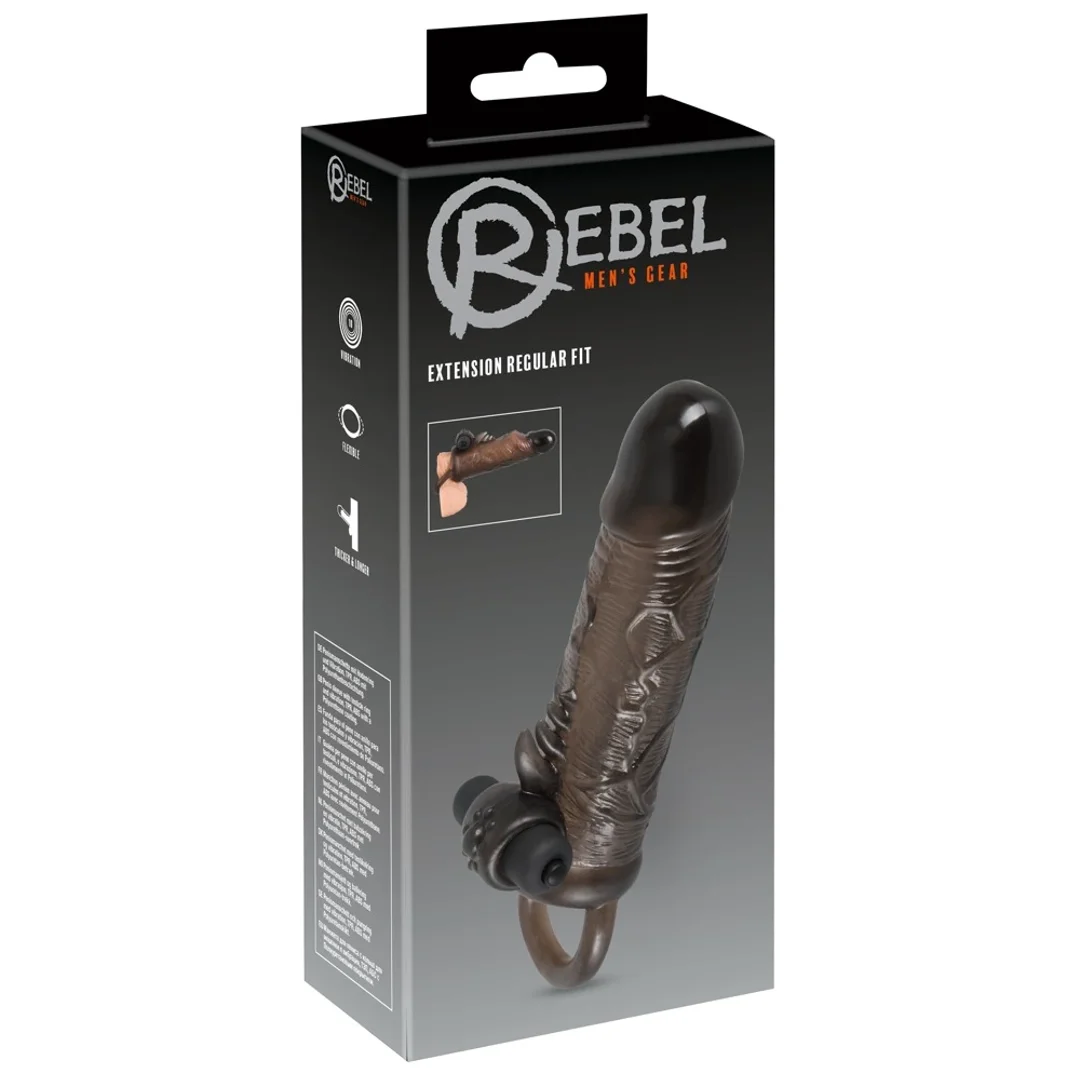 Rebel Wibrująca Nakładka 19cm z Pierścieniem - System Wibracyjny