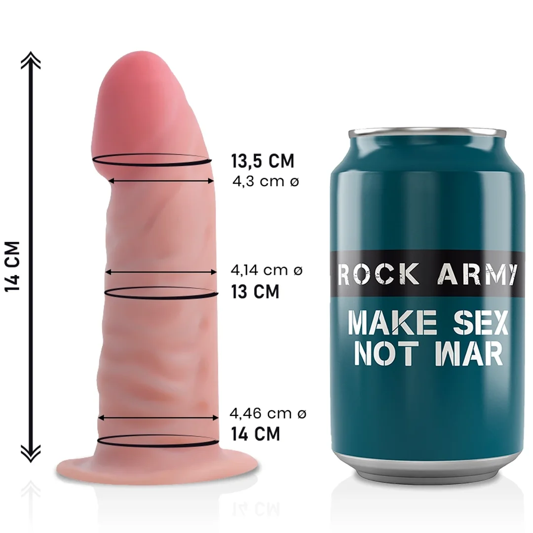 Rockarmy Tiger Model Podwojna Gęstość 14 cm Naturalny TPE Przyssawka